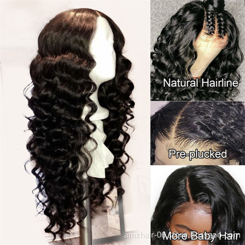 Raw Peruvian Virgin Human Hair Hd Full Lace Front Wig For Black Women Wholesale Natural Hair Loose Wave 4x4 5x5 Lace Closure Wig